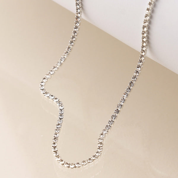 04612 Crystal Silver Necklace