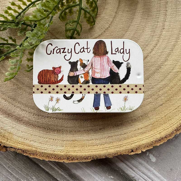 SLT09 Crazy Cat Lady Small Sliding Tin