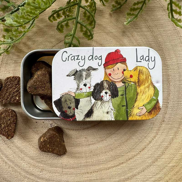 SLT10 Crazy Dog Lady Small Sliding Tin