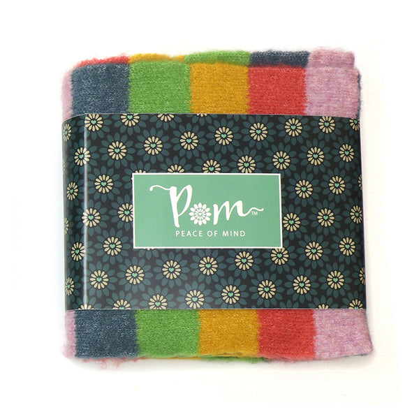 52856 Rainbow Knitted  Scarf by Pom