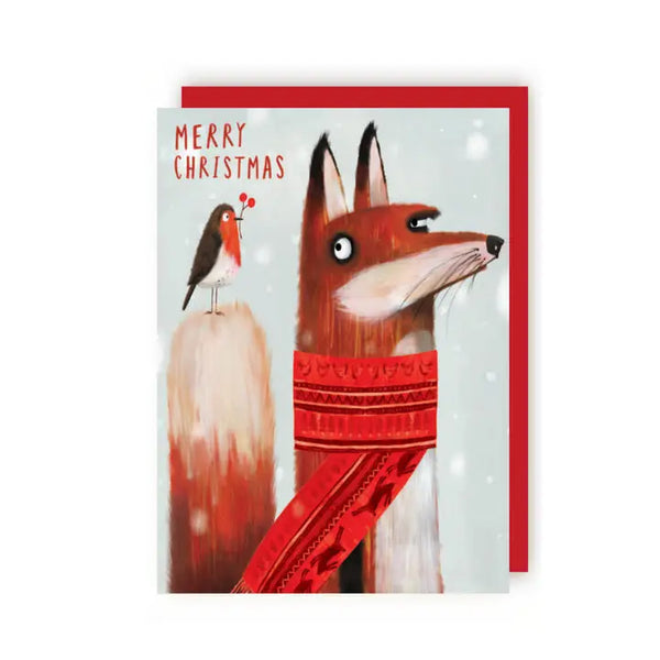 Fox Xmas Greetings Card By Charley Rabbit