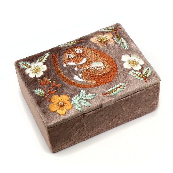 81717 Buff Sleeping Dormouse Small Jewellery Box By Pom