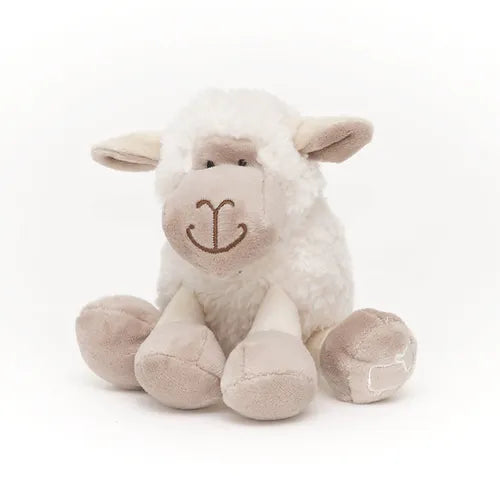 White Sheep Sitting Mini Snuggly Soft Toy By Jomanda