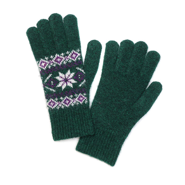 90272 Green Star Flower Gloves By Pom