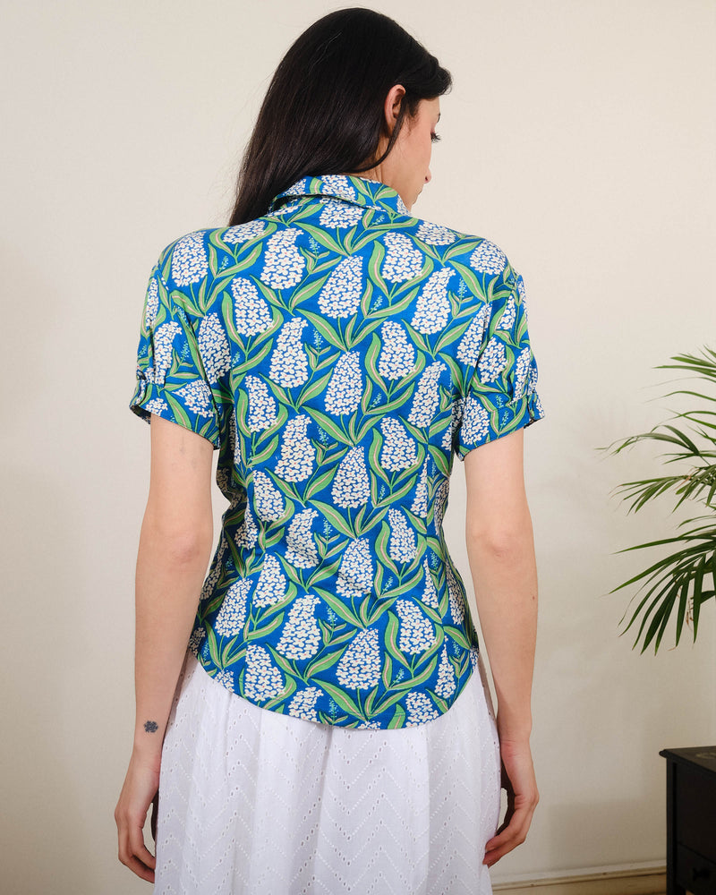 Bella Top in Buddleia Print