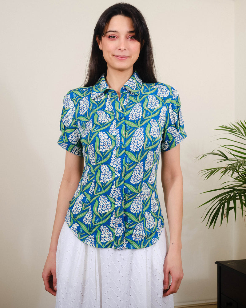 Bella Top in Buddleia Print
