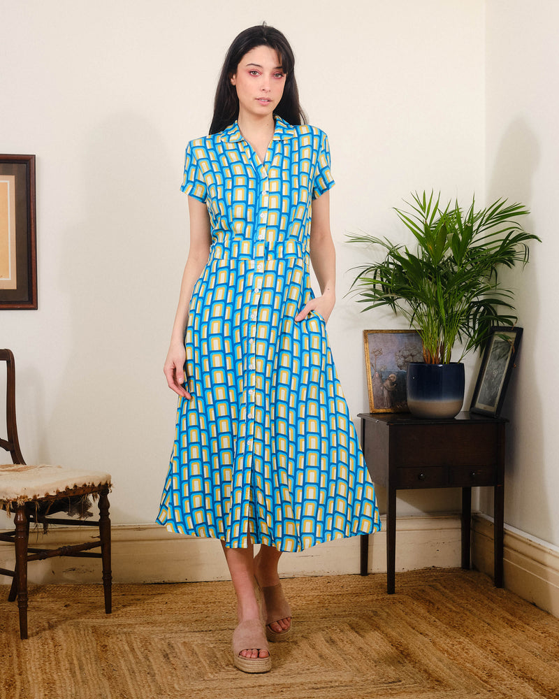 Jonie Dress in Hove Pier Print