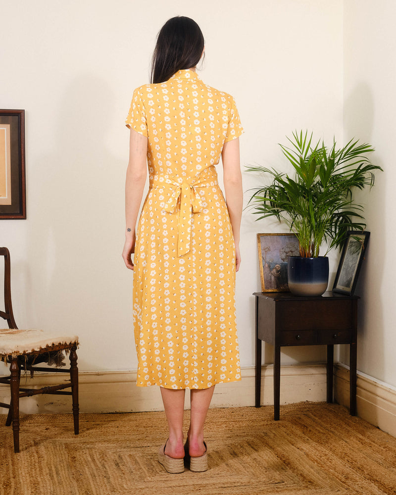 Jonie Dress in Yellow Buttercups Print