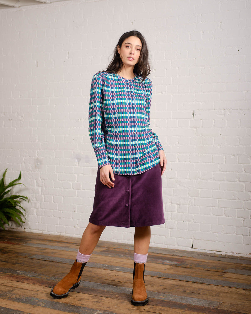 Joplin Top in Checks Print