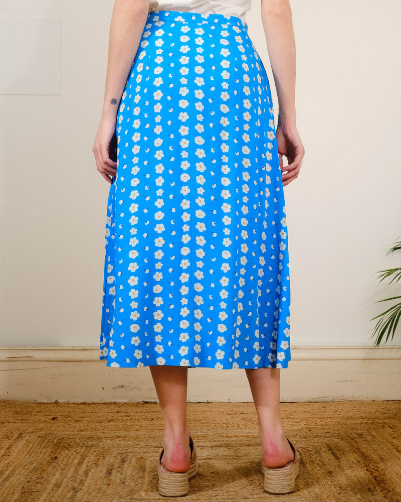 Lorna Skirt in Blue Buttercups Print