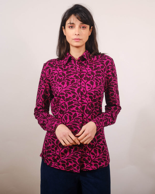 Marge Top in Sunset Squirrels Print