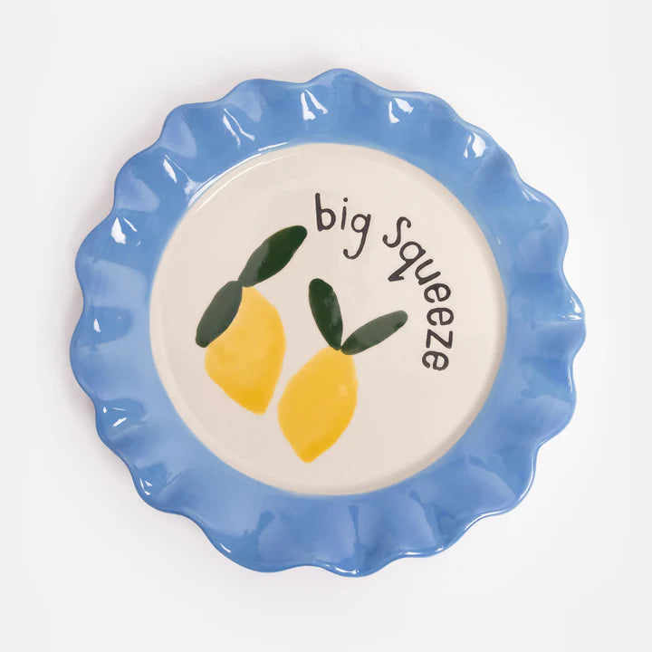 PLT112 Big Squeeze Lemons Plate By Caroline Gardner