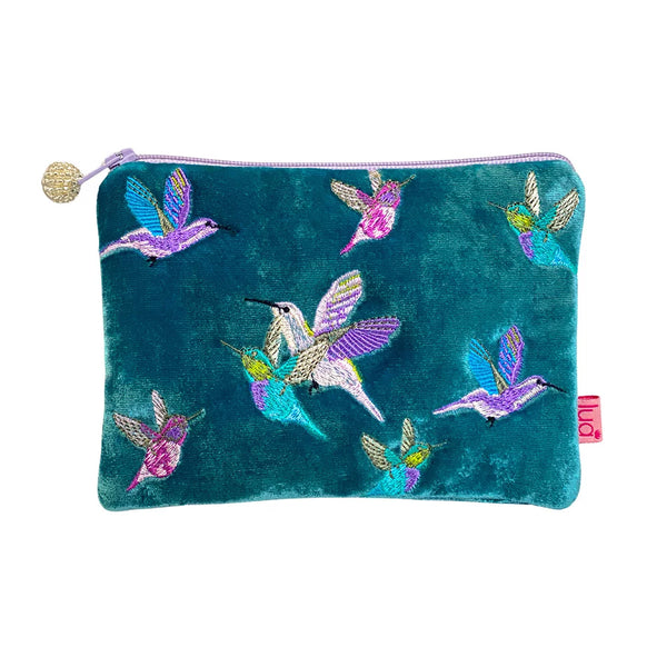 PU240 Teal Hummingbird Purse By Lua