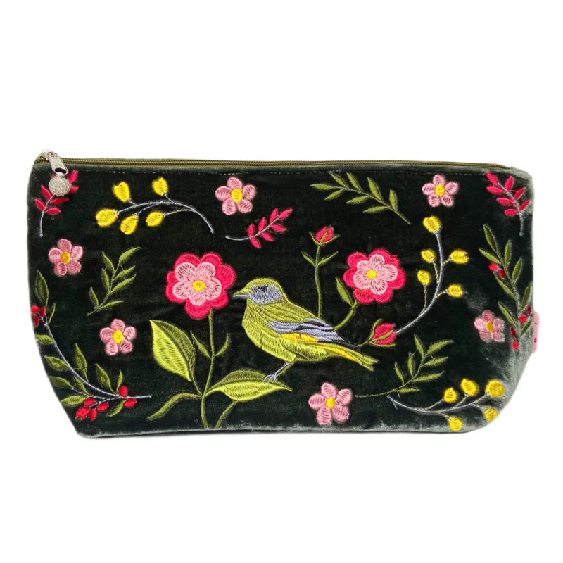 PU310 Greenfinch Large Cosmetic Purse By Lua