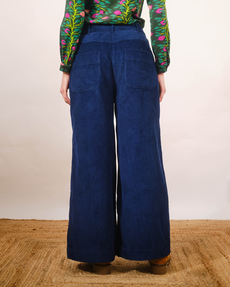 Ross Trousers in Navy Jumbo Cord