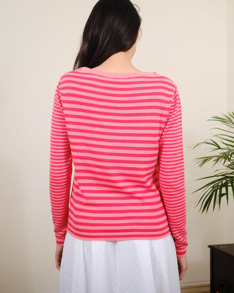 Sailor Sam Sweater in Hibiscus / Strawberry