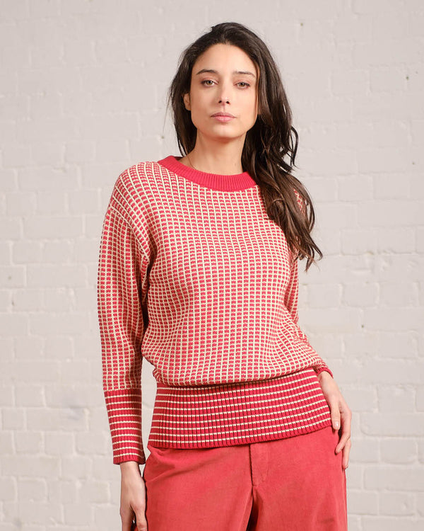 Small Square Sweater in Rust