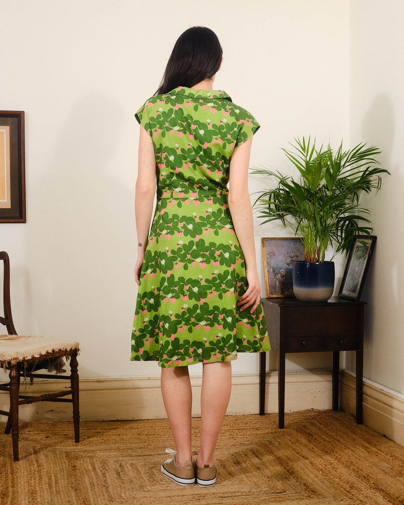 Stella Dress in Strawberry Picking Print