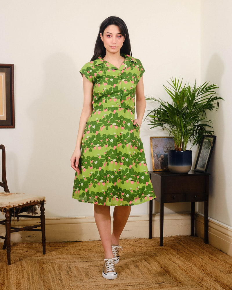 Stella Dress in Strawberry Picking Print