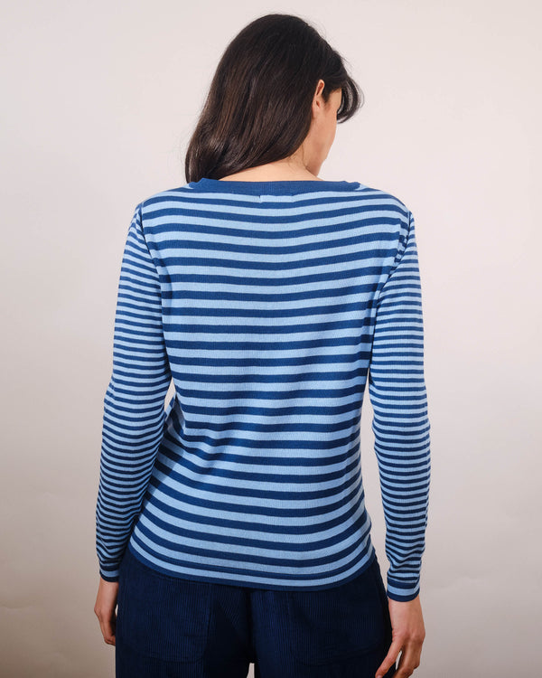 Stripe Sweater in Light Blue