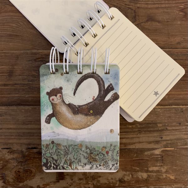 SSN20 Otter Small Spiral Notepad By Alex Clark Art