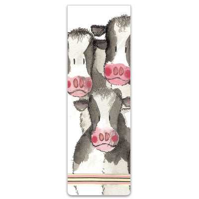 BM42 Happy Herd Cows Magnetic Bookmark By Alex Clark Art