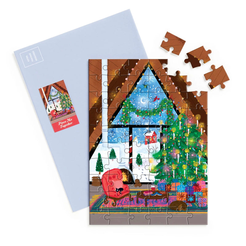 Cosy Cabin Puzzle Greeting Card