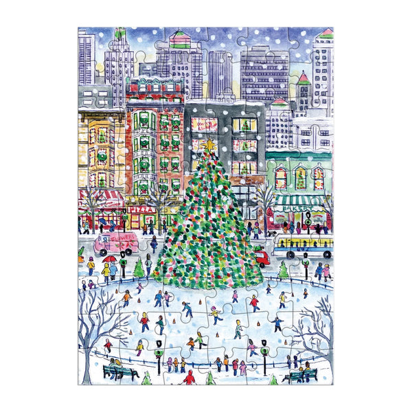 Christmas in The City Puzzle Greeting Card