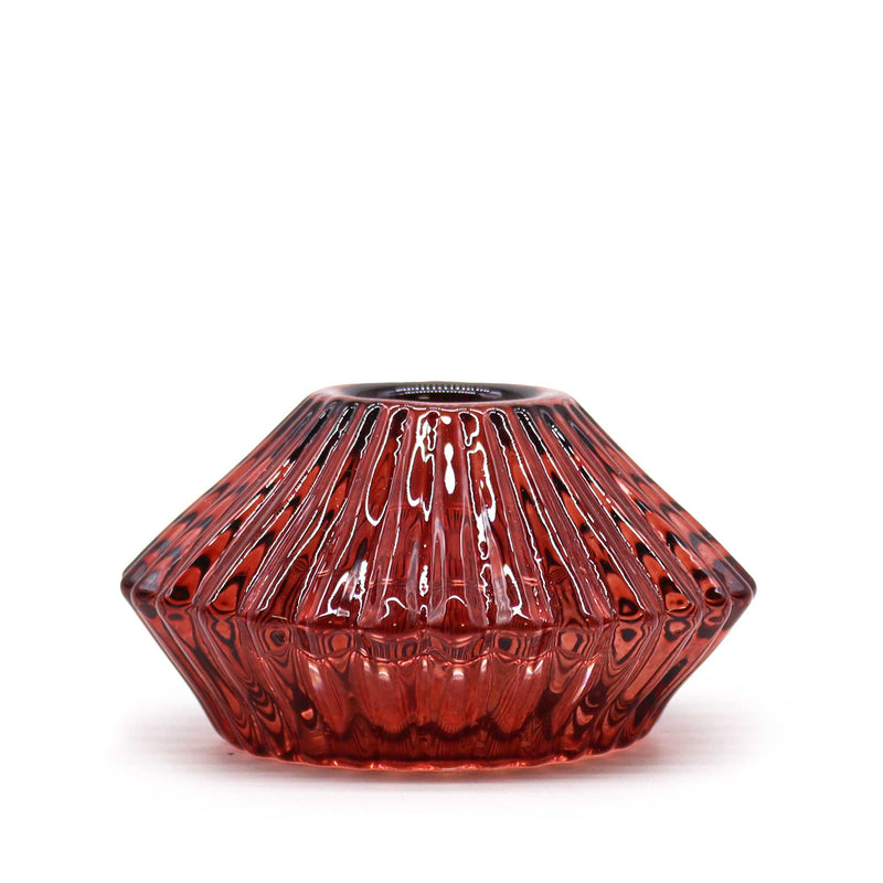Vampire Red Flower Flip Glass Candle Holder