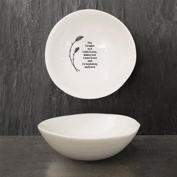 6121 'Our Laughs' - Trinket Dish By East of India