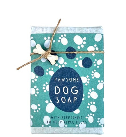 BAR164 Paw-some - Peppermint & Poppy Seed Dog Soap Bar By Cinnamon Aitch