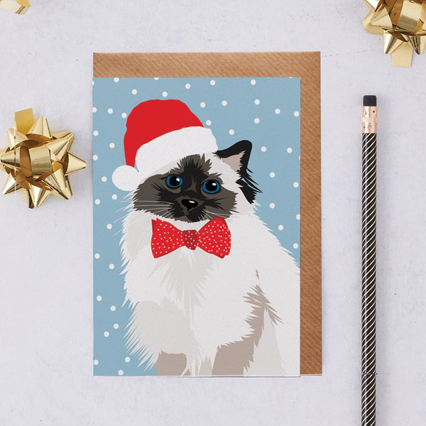 Xmas Greetings Card Meg By Lorna Syson