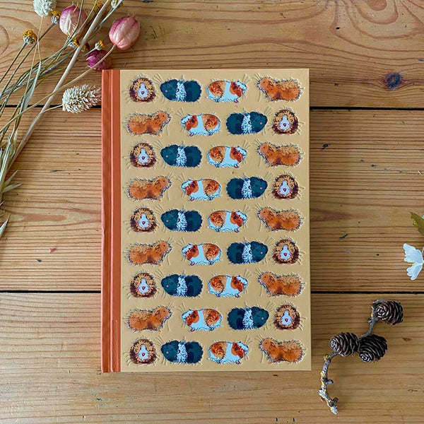 SHB07 Gorgeous Guinea Pigs Small Hardback Journal By Alex Clark Art